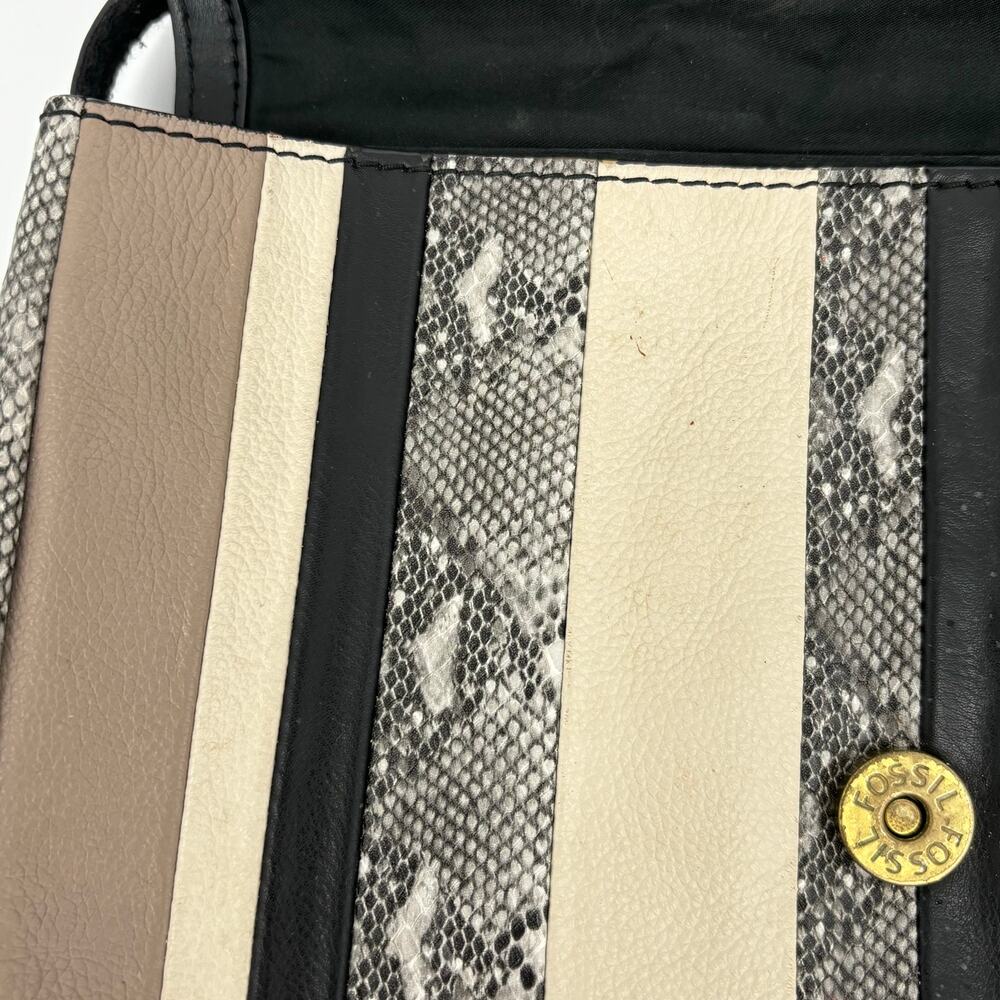 Fossil Backpack Handbag Claire Patchwork Cow Hide… - image 3